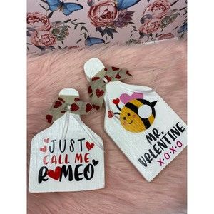 Mini cutting boards Valentine's Day decoration / rustic valentine's day decorati